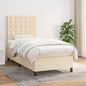 JUNG Vida Boxspringbett mit Matratze Creme 80x200 cm Stoff