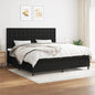 JUNG Vida Boxspringbett mit Matratze Schwarz 200x200 cm Stoff