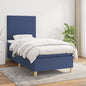 JUNG Vida Boxspringbett mit Matratze Blau 80x200 cm Stoff