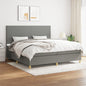 JUNG Vida Boxspringbett mit Matratze Dunkelgrau 200x200 cm Stoff