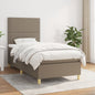JUNG Vida Boxspringbett mit Matratze Taupe 90x200 cm Stoff