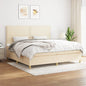 JUNG Vida Boxspringbett mit Matratze Creme 200x200 cm Stoff