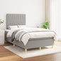 JUNG Vida Boxspringbett mit Matratze Hellgrau 120x200 cm Stoff