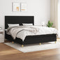 JUNG Vida Boxspringbett mit Matratze Schwarz 160x200 cm Stoff