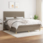 JUNG Vida Boxspringbett mit Matratze Taupe 160x200 cm Stoff