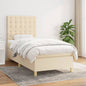JUNG Vida Boxspringbett mit Matratze Creme 90x200 cm Stoff