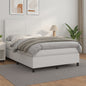 JUNG Vida Boxspringbett mit Matratze Weiß 140x190 cm Kunstleder