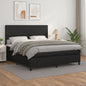 JUNG Vida Boxspringbett mit Matratze Schwarz 160x200 cm Kunstleder