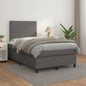 JUNG Vida Boxspringbett mit Matratze Grau 120x200 cm Kunstleder