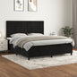 JUNG Vida Boxspringbett mit Matratze Schwarz 180x200 cm Samt