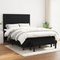 JUNG Vida Boxspringbett mit Matratze Schwarz 140x190 cm Stoff
