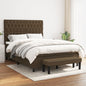 JUNG Vida Boxspringbett mit Matratze Dunkelbraun 140x200 cm Stoff