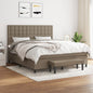 JUNG Vida Boxspringbett mit Matratze Taupe 180x200 cm Stoff