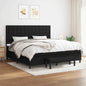 JUNG Vida Boxspringbett mit Matratze Schwarz 200x200 cm Stoff