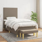 JUNG Vida Boxspringbett mit Matratze Taupe 90x200 cm Stoff