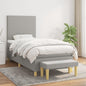 JUNG Vida Boxspringbett mit Matratze Hellgrau 100x200 cm Stoff