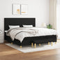JUNG Vida Boxspringbett mit Matratze Schwarz 200x200 cm Stoff
