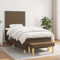 JUNG Vida Boxspringbett mit Matratze Dunkelbraun 80x200 cm Stoff
