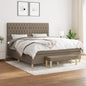 JUNG Vida Boxspringbett mit Matratze Taupe 180x200 cm Stoff