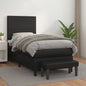 JUNG Vida Boxspringbett mit Matratze Schwarz 80x200 cm Kunstleder