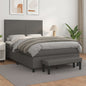 JUNG Vida Boxspringbett mit Matratze Grau 140x200 cm Kunstleder