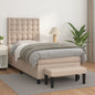 JUNG Vida Boxspringbett mit Matratze Cappuccino-Braun 90x200cm Kunstleder
