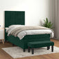 JUNG Vida Boxspringbett mit Matratze Dunkelgrün 90x190 cm Samt