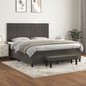 JUNG Vida Boxspringbett mit Matratze Dunkelgrau 160x200 cm Samt