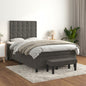 JUNG Vida Boxspringbett mit Matratze Dunkelgrau 120x200 cm Samt
