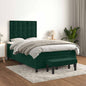 JUNG Vida Boxspringbett mit Matratze Dunkelgrün 120x200 cm Samt