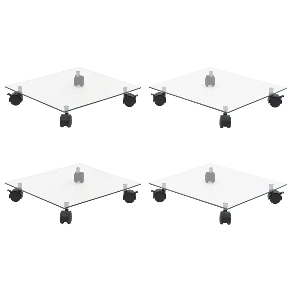 JUNG Vida Pflanzenroller 4 Stk. 35x35 cm Hartglas Quadratisch