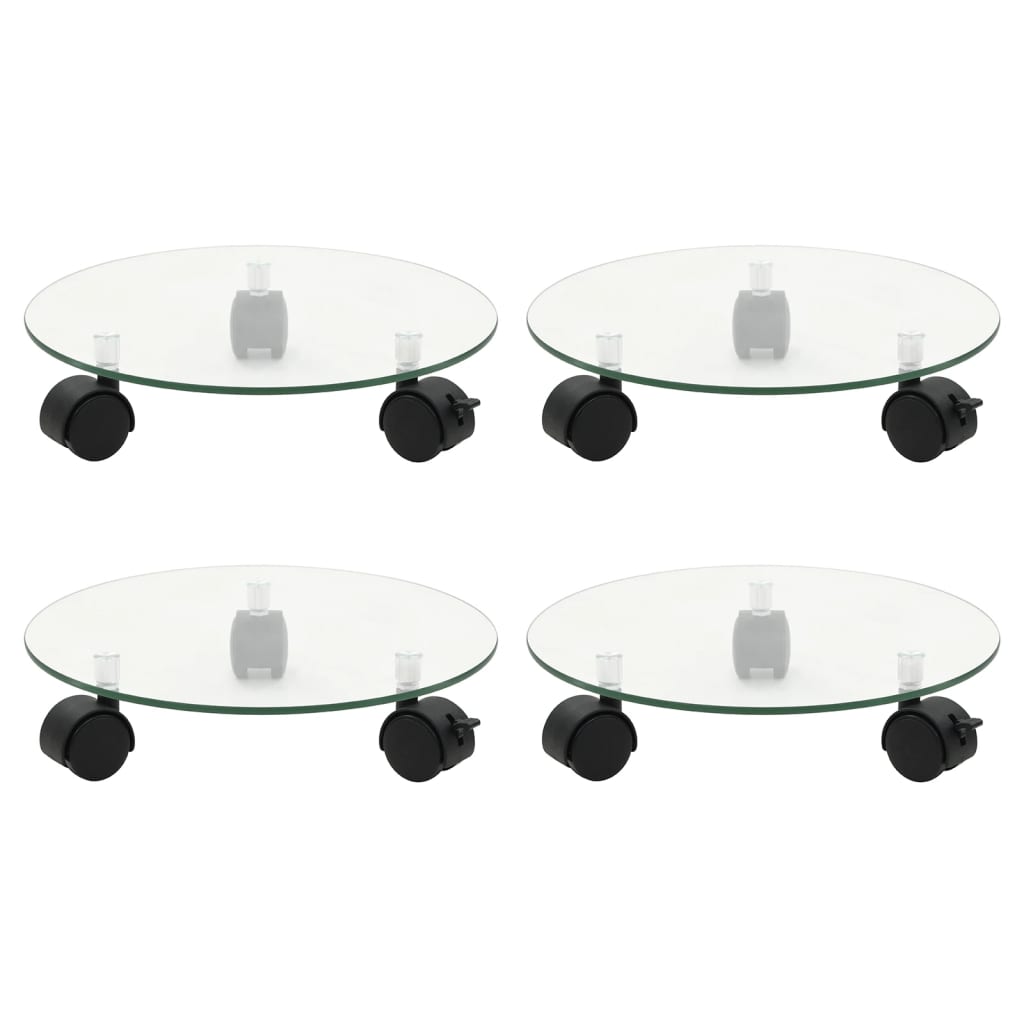 JUNG Vida Pflanzenroller 4 Stk. 28 cm Hartglas Rund