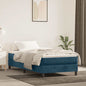 JUNG Vida Boxspringbett mit Matratze Dunkelblau 80x200 cm Samt
