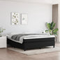 JUNG Vida Boxspringbett mit Matratze Schwarz 160x200 cm Stoff