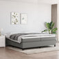 JUNG Vida Boxspringbett mit Matratze Dunkelgrau 200x200 cm Stoff