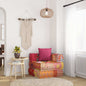 JUNG Vida Modularer Pouf mit Kissen Patchwork Stoff