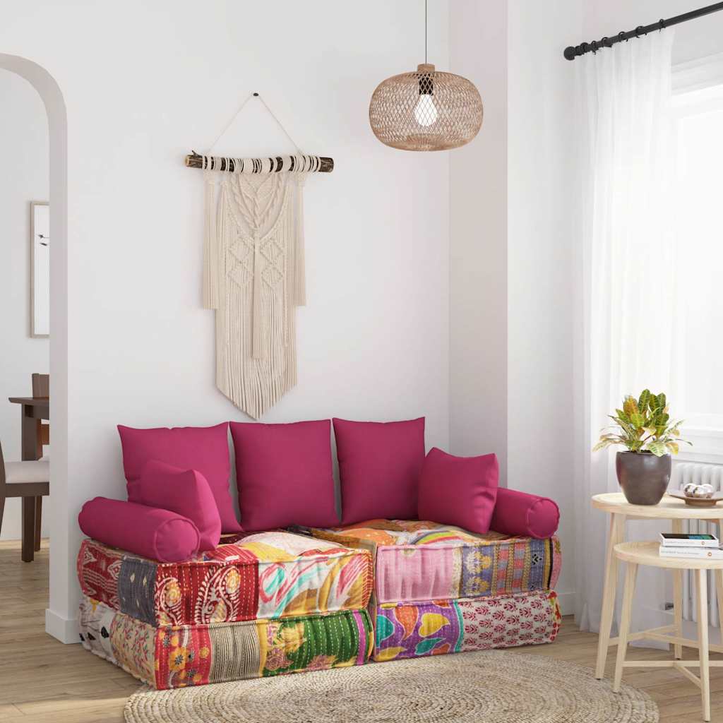 JUNG Vida 7-tlg. Dekokissen-Set Rosa Stoff