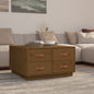 JUNG Vida Couchtisch Honigbraun 80x80x45 cm Massivholz Kiefer
