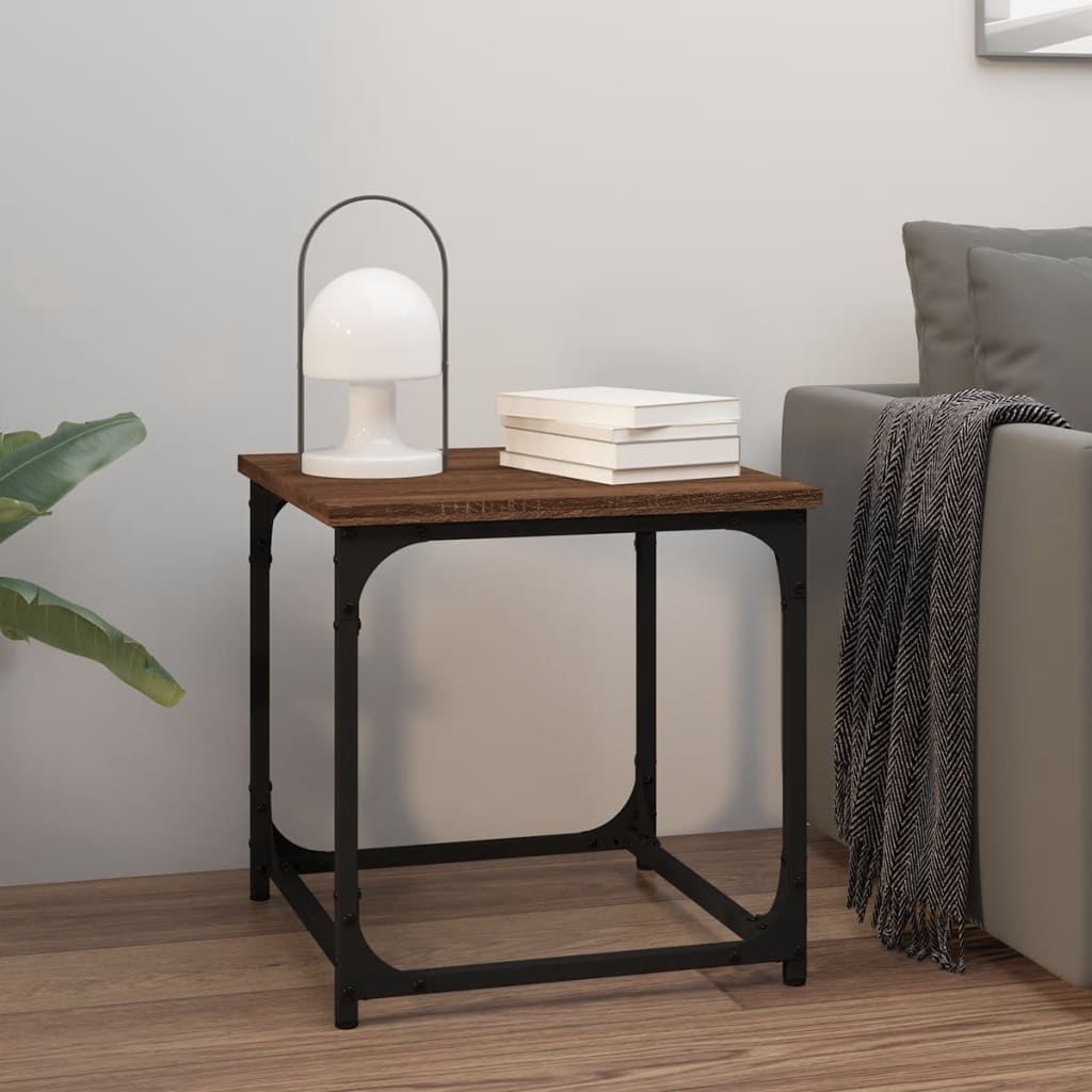 JUNG Vida Beistelltisch Braun Eichen-Optik 40x40x40 cm Holzwerkstoff