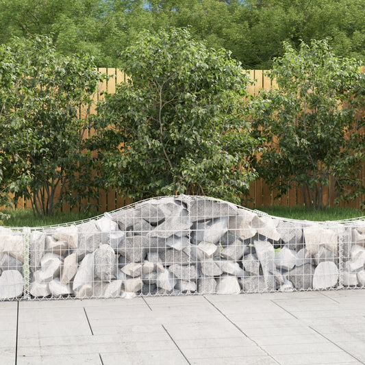 JUNG Vida Gabionen mit Hochbogen 4 Stk. 200x30x40/60 cm Verzinktes Eisen