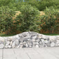 JUNG Vida Gabionen mit Hochbogen 4 Stk. 200x30x40/60 cm Verzinktes Eisen