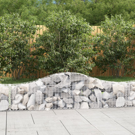 JUNG Vida Gabionen mit Hochbogen 5 Stk. 200x30x40/60 cm Verzinktes Eisen