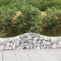 JUNG Vida Gabionen mit Hochbogen 5 Stk. 200x30x40/60 cm Verzinktes Eisen
