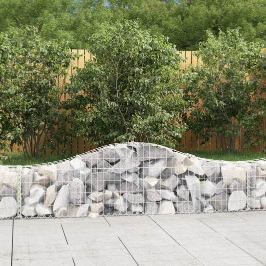 JUNG Vida Gabionen mit Hochbogen 6 Stk. 200x30x40/60 cm Verzinktes Eisen