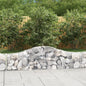JUNG Vida Gabionen mit Hochbogen 7 Stk. 200x30x40/60 cm Verzinktes Eisen