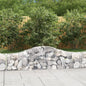 JUNG Vida Gabionen mit Hochbogen 9 Stk. 200x30x40/60 cm Verzinktes Eisen