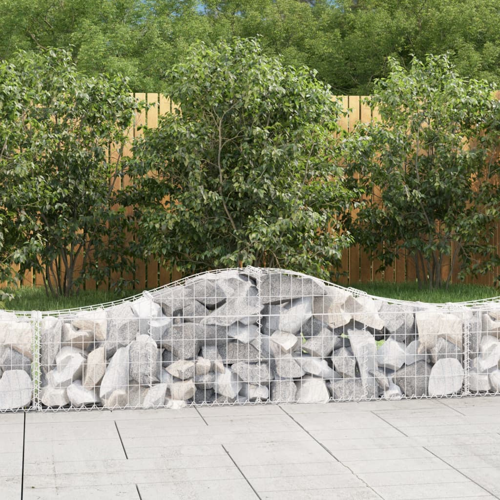 JUNG Vida Gabionen mit Hochbogen 13 Stk. 200x30x40/60 cm Verzinktes Eisen