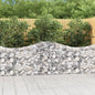 JUNG Vida Gabionen mit Hochbogen 10 Stk. 200x30x80/100cm Verzinktes Eisen