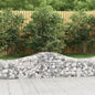 JUNG Vida Gabionen mit Hochbogen 3 Stk. 200x50x40/60 cm Verzinktes Eisen