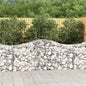 JUNG Vida Gabionen mit Hochbogen 2 Stk. 200x50x80/100 cm Verzinktes Eisen